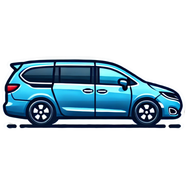 Minivan blau